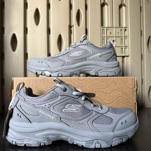 Skechers Trego Reeds Mill Road Womens 9.5 Grey Trail‎ Running Sneakers 180118